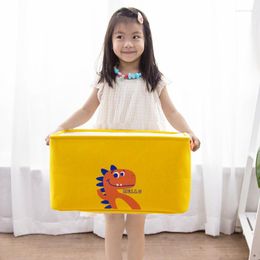 Storage Baskets Large Capacity Laundry Basket Cartoon Foldable Kids Toy Bucket Picnic Dirty Clothes Box Cotton Organiser Case