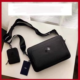 Classic black nylon camera bag Star of the same style with a small square bag Fashion shoulder bag crossbody bag large 22*7*15 small 18*5*10