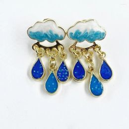Dangle Earrings Cute Clouds Raindrops Pendant For Women Weekend Party Gifts Korean Jewelry Accessories Statement
