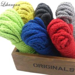 Clothing Yarn Lshangnn 20 Metres Cotton ed Cords 8mm DIY Craft Decoration Rope Cord For Bag Drawstring Belt 13 Colors1178Q