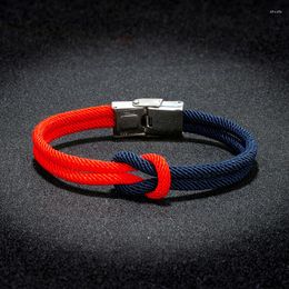 Charm Bracelets Fashion Red Colour Navy Style Umbrella Rope Bracelet For Men And Women Jewellery Heart Tie Cross Couple Male Wholesale