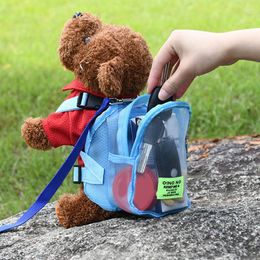 Dog Car Seat Covers Small Pet Backpack Transparent Cat Traction Bag Mesh Storage Breathable Portable Outdoor Universal Supplies