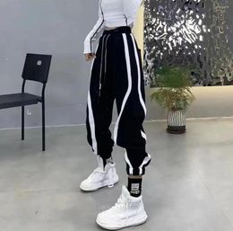 Women's Pants 2023 Side Stripe Women Black Jogging Sweatpants For Baggy Sports Grey Jogger High Waist Female Trousers