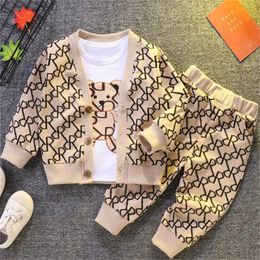 Fashion Designers Boys Clothing Sets Letter Baseball Tracksuit jacket T-shirt Pant 3pcs Sport Suits luxury kids Baby Outfits Childrens Clothe