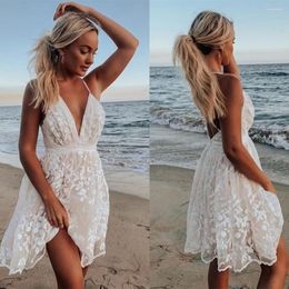 Casual Dresses White Y2k Backless Party Dress 2023 Women Lace E-girl High Waist Beach Club Bandage Summer Vestidos Bodycon Sexy