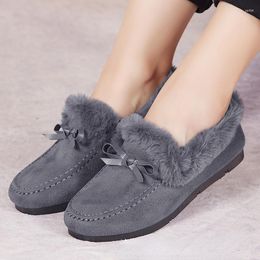 Boots 2023 Autumn In Woman Fur Shoes Women's Winter Pile Thickening Pedal Platform Warm Cotton Zapatos Mujer