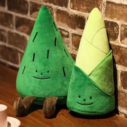 Stuffed Plush Animals Kawaii Bamboo Short Pine Plush Long Pillow Cute Cartoon Stuffed Plant Green Bamboo Plushies Doll Anime Soft Kids Peluches Toys HKD230706