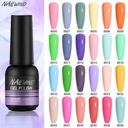 ネイルジェル NAILWIND 8 ミリリットルジェルネイルポリッシュ半永久 UV ワニス Led Esmaltes ハイブリッドジェルワニストップベースコートポリッシュジェルネイルアート 230706