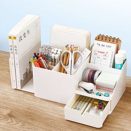 Pencil Cases 2in1 pen holder Desk Organiser stationery pencil book Stand for Organisers Bookend school case office 230705