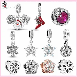 For pandora charm 925 silver beads charms Bracelet Snowflake Winter Christmas Set Halloween charm set
