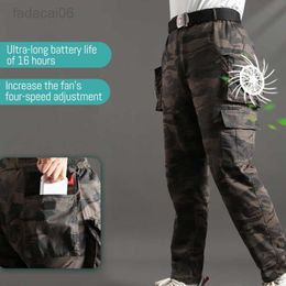 Fishing Accessories Cooling Fan Pants Air Conditioned Trousers Low Noisy for Men Summer Work Outdoor HKD230706