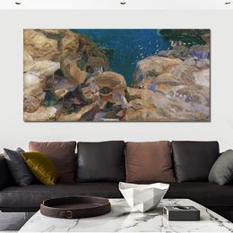 Figurative Spanish Canvas Art The Smugglers Joaquin Sorolla Y Bastida Painting Handmade Landscape Artwork Wall Decor