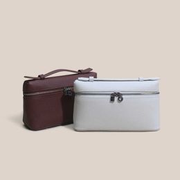 loro piana piyano çanta karısı çanta loro gerçek deri kadın çanta lp19 cowhide el çantası gigi aynı stil litchi desen crossbody çanta makyaj çantası