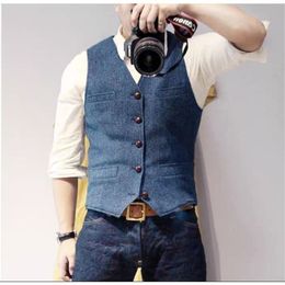 Men's Vests Maden Vintage Wool for Men Casual French Workwear Hunting Field Waistcoat Cords Outdoor Coats Clothing B05 230705