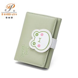New Women's Wallet Cute Short Wallet Leather Small Purse Girls Money Bag Card Holder Ladies Female Hasp