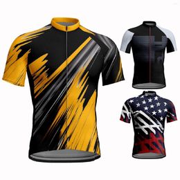 Men's Tracksuits Comfortable Gradient Fashion Trend Tight Fitting Summer Cycling Suit Retro Style All-