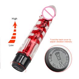 Vibrators 1 Pcs Waterproof Multi Speed Dildo Vibrator Cilt Penis Sex Products Adult Toys For Woman 230706