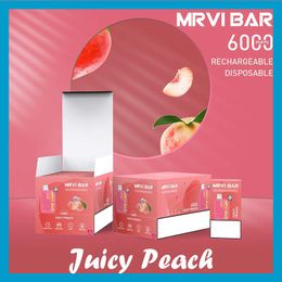 Mrvi Bar 6000 Disposable Vape Pen E Cigarette Device With 650mAh Battery 13ml Pod Prefilled Catridge rechargeable vs tornado 9000