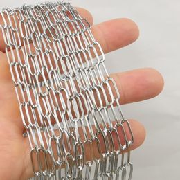 5Meter Lot Strong Welding Long Box Chain Jewellery Findings Chains Stainless Steel DIY Marking Fitting 4.3mm Wide *7mm Lenght