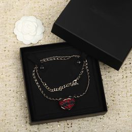 5 style Choker Necklace Designer Diamond Pendant Letter Gold Chain Women Jewellery Gift