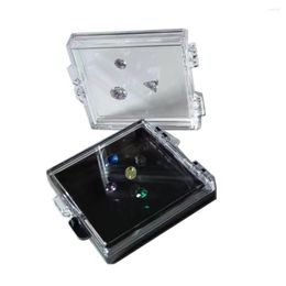 Jewelry Pouches Transparent Diamond Box Gemstone Display Holder Floating Gem Packaging Storage Case Stone Showcase Zircon Piercing Organizer