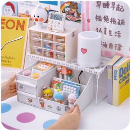 Other Home Storage Organisation Girl Heart Stationery Desktop Box Small Drawer Cosmetics Sundries Sorting Desk Organiser School Office Accessories 230705