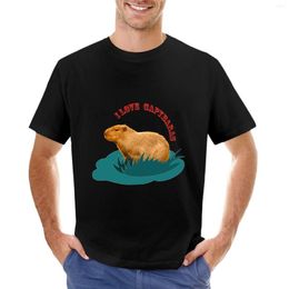 Men's Polos I Love Capybaras T-Shirt Animal Print Shirt For Boys Funny T Shirts Kawaii Clothes Cute Mens Graphic T-shirts Hip Hop