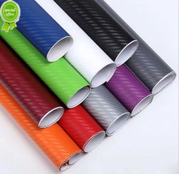 30cmx127cm 3D Carbon Fiber Car Body Sticker Roll Film Carbon Fiber Wrap DIY Styling Vinyl Black Colorful Decal