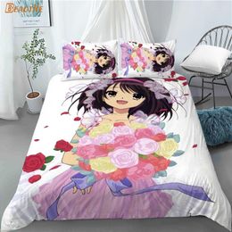 Bedding Sets Suzumiya Haruhi No Yuuutsu Anime 1 Duvet Cover 2 Pillowcases Polyester Fabric Set Family Boy Kid