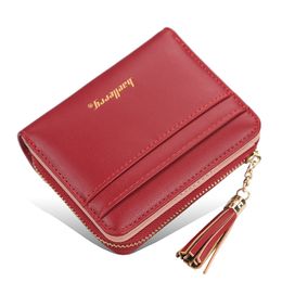 2023 New Women Wallets Short Women's Wallet Small Zipper Coin Purse Card Holder Luxury Brand PU Leather Female Wallet Red Black