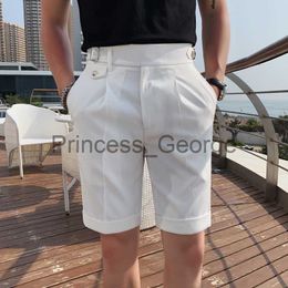 Mens Shorts Mens Shorts 2022 Summer Thin Mens Shorts Fashion Business Casual Dress Suit shorts Male England Straight Streetwear Five Points Pants 2936 AA230328 x070