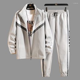 Men's Tracksuits Spring And Autumn Mens Sets Tracksuit Male Casual Korean Trend Two Piece Suits Cardigan Jacket Pants Fashion Clothes For