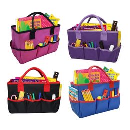 Filing Supplies Large Craft Storage Tote Bag 6 Pockets Scrapbooking Sewing Organiser Caddy with Handles for Travel Daily Use 230706