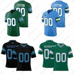 Custom NCAA Tulane Green Wave College Football Jerseys Cannon Gardner Green Haynesworth Hurst Lombardi Marcus Owens Pines Reed Remetich Thomas Tuggle Wire