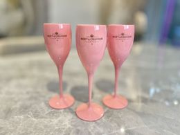 Moet & Chandon Pink Blush Acrylic Champagne Glasses Flutes Cups