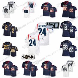 Custom Stitched Navy Midshipmen College Football Jersey 24 Maquel Haywood 34 Anton Hall Jr. 11 Eavan Gibbons 1 John Marshall Amin Hassan 43 Bijan Nichols