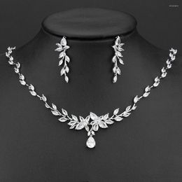 Necklace Earrings Set Bettyue Bridal Wedding Party Natural Style Jewellery Noble Female Dress-Up Charming Cubic Zircon Ornament Fascinating