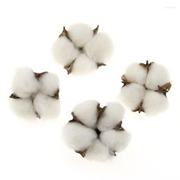 Hair Clips 15pcs 65MM Handmade Dry Wool Kapok Flower Craft Floral Button Patch Stickers For Girls Jewelry Headband Heads Elastic Band