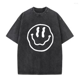 Men's T Shirts A Twisted Happy Face Funny Sport Male Fashion Crewneck Tshirt Summer Cotton Tops Hip Hop Streetwear Men Tee Clothes