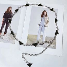 Designer Chain Belt For Women Waist Chains Belts Girl Lady Triangle Belt Accessories Luxury Belts Dress Waistband