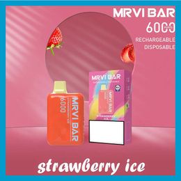 Mrvi Bar 6000 Disposable Vape Pen E Cigarette Device With 650mAh Battery 13ml Pod Prefilled Catridge rechargeable eb design