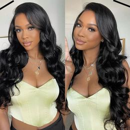 Body Wave Front Wig 28Inch 13x4 Lace Wig Human Hair Pre Plucked Brazilian Wigs For Women Hd Transparent Lace Frontal Wig