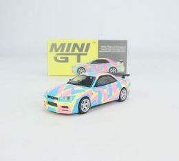 Diecast Model MINIGT 1 64 Skyline GT R R34 Malaysia show alloy car model 447 230705