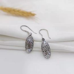 Dangle Earrings 925 Sterling Silver Handmade Antique Threaded Shell Women Classic Fashion Bijoux Femme Jewelry Vintage