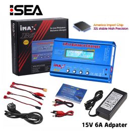 Peças Acessórios HTRC iMAX B6 80W Carregador de Bateria Lipo NiMh Liion NiCd Digital RC IMAX B6 Lipro Balance Charger Discharger 15V 6A Adapter 230705