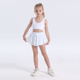 LU LU LEMONS Yoga Outfits Girlssportswear High Waist Shorts Exercise Fiess Wear Short Girls Running Elastic Pants Prevent Wardrobe Culotte