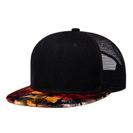 Ball Caps hip hop net hat red coconut flat brim hat summer hat 230706