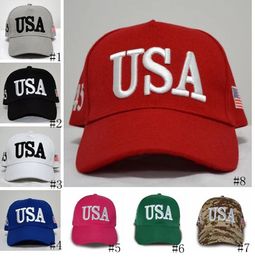 Trump Hat Baseball Caps Make America Great Again Hats Donald Trump Republican Snapback USA Flag Mens Party Hats 190QH