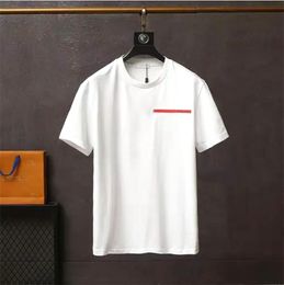 T-shirt ad alta definizione da uomo firmata Stampa lettere Camicia da uomo in cotone 2 colori T-shirt top di lusso in bianco e nero Taglie europee da uomo s-3XL Stile minimalista