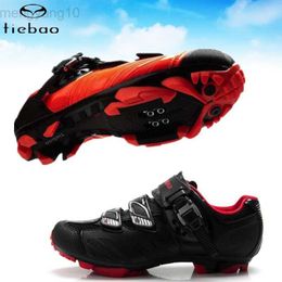 Cycling Footwear Tiebao Cycling Shoes Sapatilha Ciclismo MTB Mountain Bike Chaussure Vtt Outdoor Professional Women Sneakers Men Bicycle Shoes HKD230706